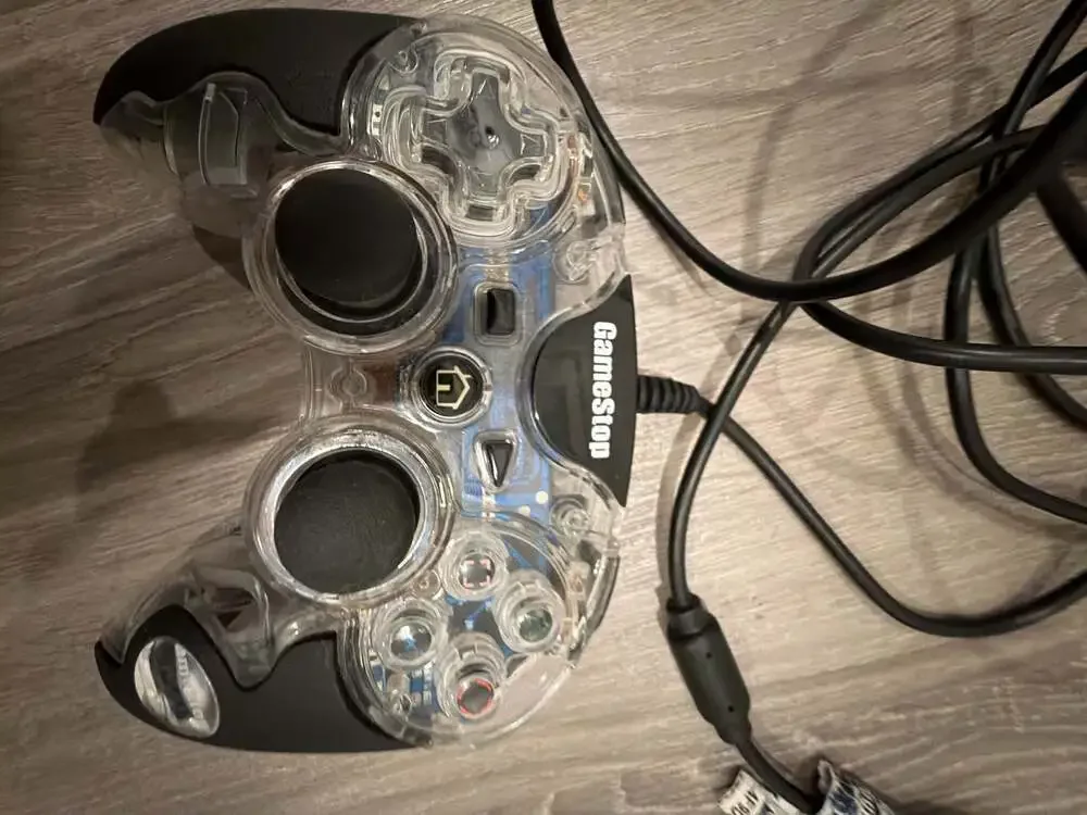 GameStop Clear Wired USB Controller for PlayStation 3